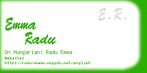 emma radu business card